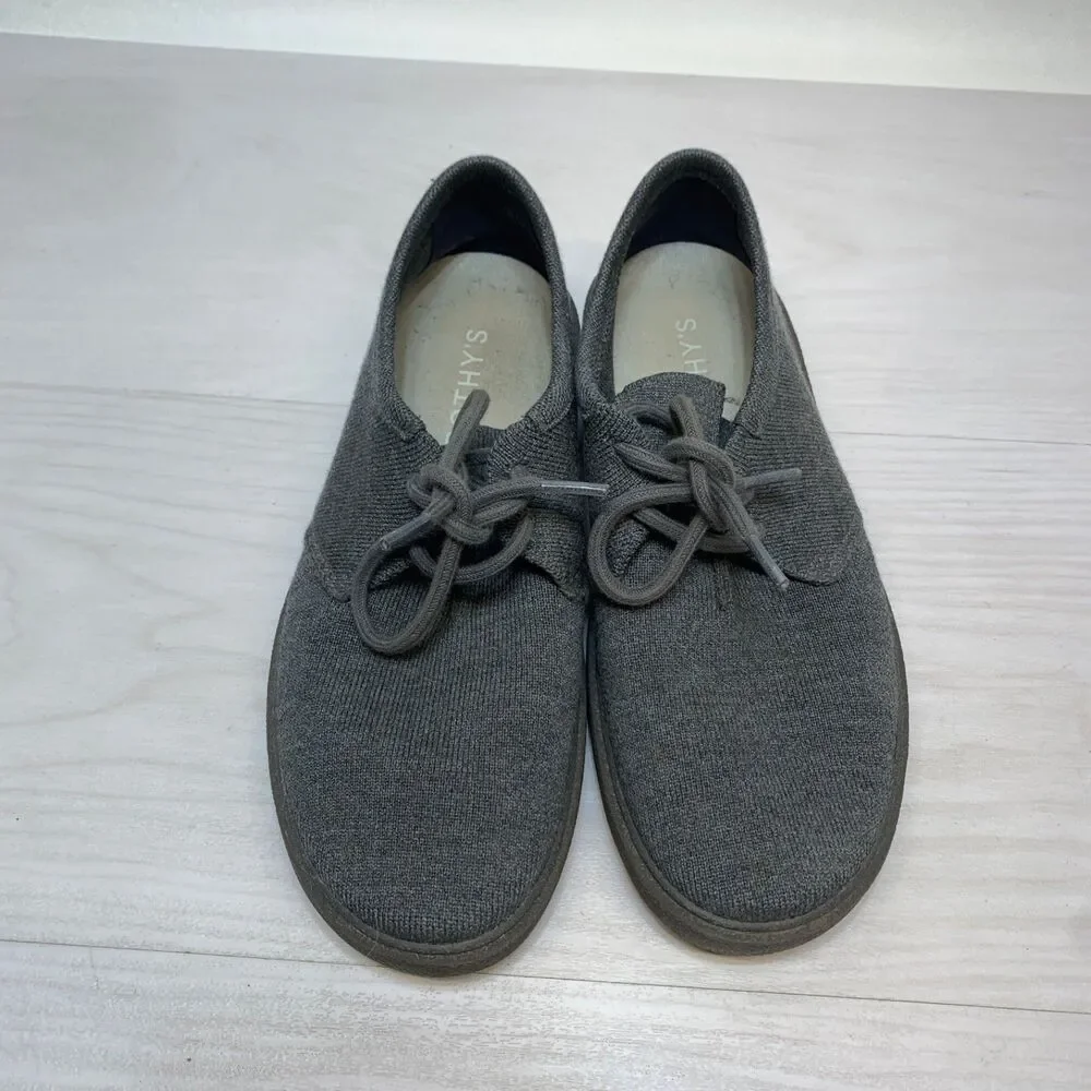 Rothys The Monty Shoes Men's Size 8.5‎ Gray Knit Chukka Sneakers